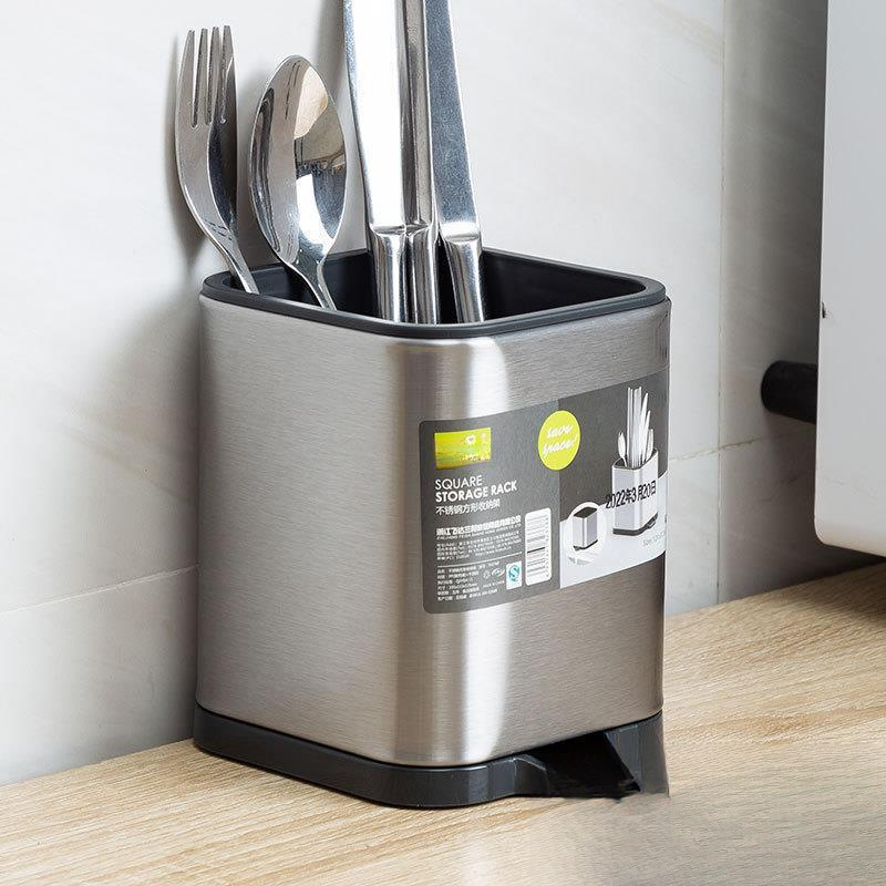 Kho sỉ hộp Cắm Dao Inox Có Đáy Thoát Nước Cao Cấp 12x10x10cm Kho sỉ hộp Cắm Dao Inox Có Đáy Thoát Nước Cao Cấp 12x10x10cm