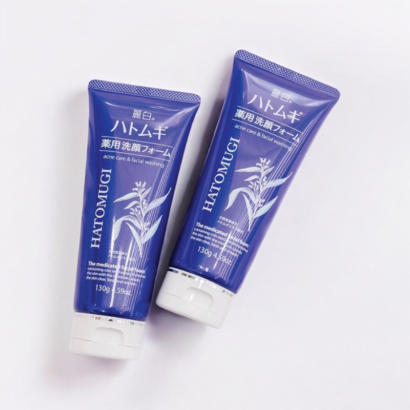 25163_srm-y-di-xanh-phu-photoroom_20240922100208-1.jpg Sữa Rửa Mặt Ý Dĩ Hatomugi Acne Care & Facial Washing Dành Cho Da Mụn 130g - 4513574031302