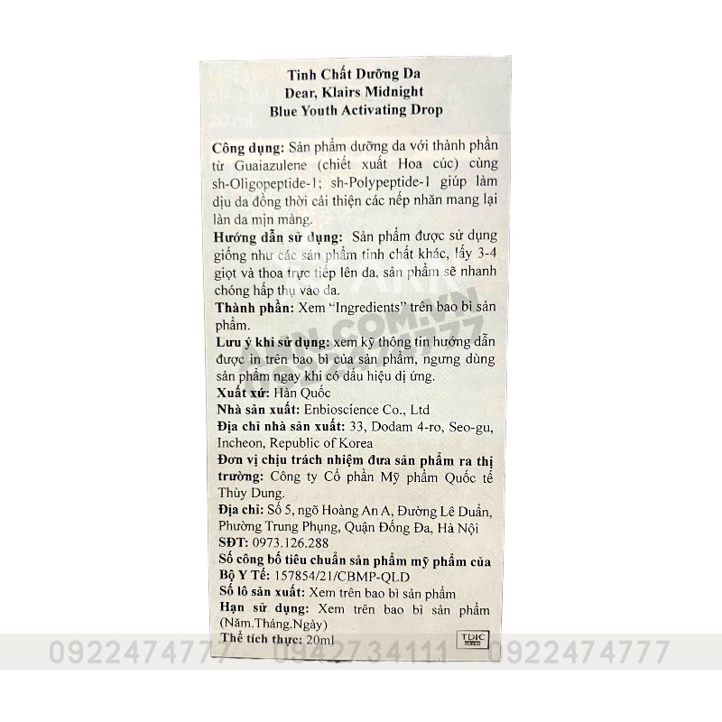 25166_sr-klairs-midnight-te-photoroom_20240922105442-1.jpg Serum Klairs Phục Hồi Da Midnight Blue Youth Activating Drop 20ml - 8809115023681