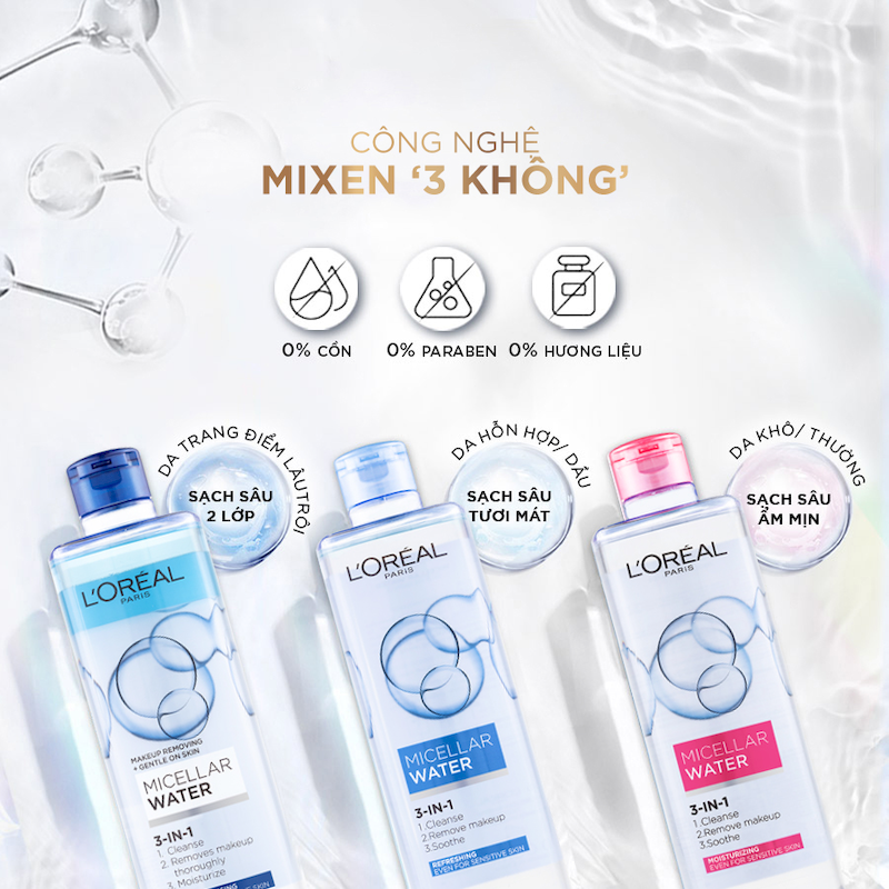 Kho sỉ nước Tẩy Trang Loreal Paris Màu Xanh Đậm Sạch Sâu Micellar Water Deep Cleansing 400ml Kho sỉ nước Tẩy Trang Loreal Paris Màu Xanh Đậm Sạch Sâu Micellar Water Deep Cleansing 400ml