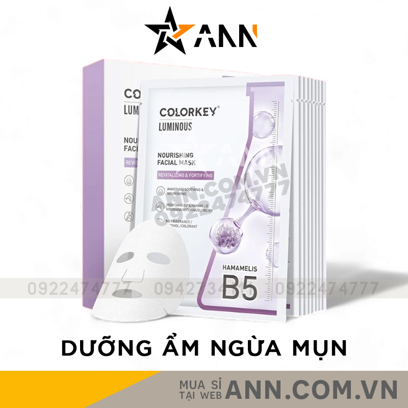 25189_d4_20240924111659-1.png Mặt Nạ Colorkey Luminous B5 Màu Tím Hộp 10 Miếng - 6975326789363