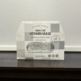 Mặt Nạ Giấy Banobagi Màu Trắng Stem Cell Vitamin Mask Whitening BHA AHA Hộp 10 Miếng