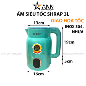 Ấm Đun Nước Siêu Tốc Shrap 3L - ASTSHRAP3L