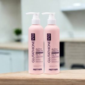 Kem Body Prettyskin Màu Hồng Ban Ngày Glutathione V10 Alpha Arbutin Body Lotion 250ml