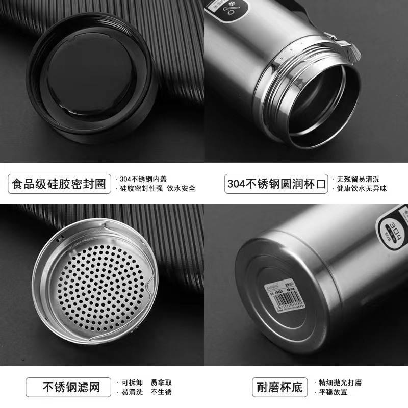 Shop sỉ bình Giữ Nhiệt Inox 1L Có Dây Xách 25x8cm Shop sỉ bình Giữ Nhiệt Inox 1L Có Dây Xách 25x8cm