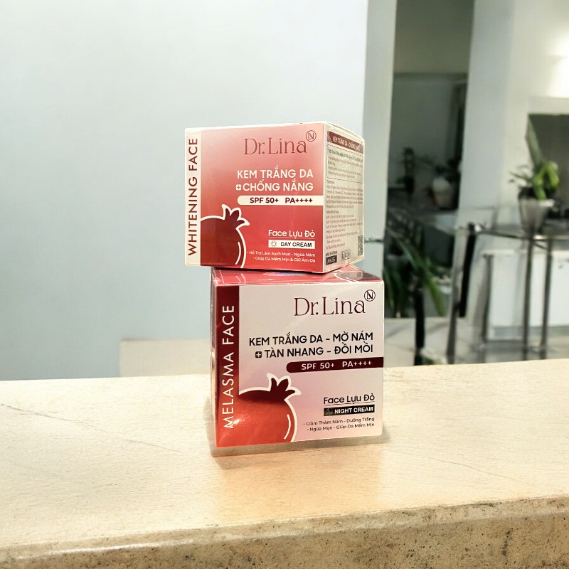 25355_z5889526308469-21f15ed0b0e37ae3d38ba19542a453e0-photoroom_20241002171027-3.jpg Combo Kem Face Dưỡng Trắng Da Mặt Dr.Lina Lựu Đỏ Ngày Đêm 25g Hỗ Trợ Trắng Da Mờ Nám - CBKFLD