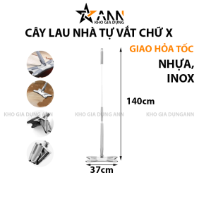 Cây Lau Nhà Tự Vắt Chữ X Xoay 360 Độ 140x37cm - CLNTVCX