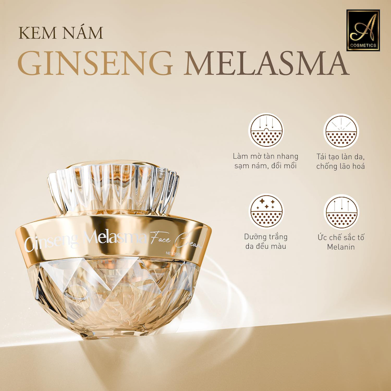 Bỏ sỉ kem Face Nám Nhân Sâm Ginseng Melasma A Cosmetics 2024 Mỹ Phẩm Phương Anh