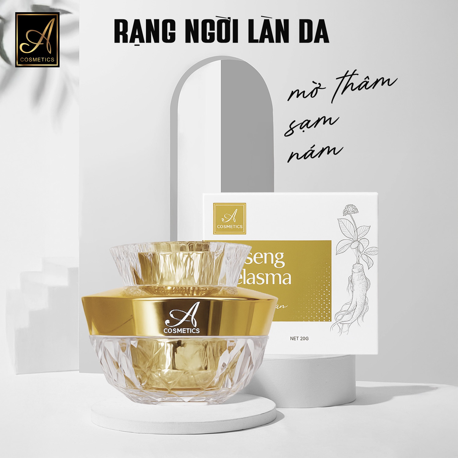 Bỏ sỉ kem Face Nám Nhân Sâm Ginseng Melasma A Cosmetics 2024 Mỹ Phẩm Phương Anh