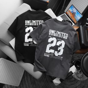 Áo Thun Nam Cổ Tròn Pack Hourse In Chữ Unlimited 23 - Có Big Size 100kg