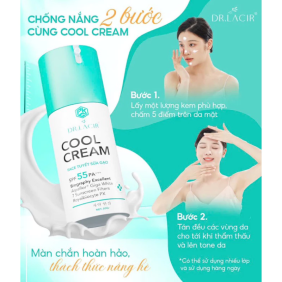 Kem Chống Nắng Dr Lacir Cool Cream Face Tuyết Sữa Gạo Ban Ngày 50g