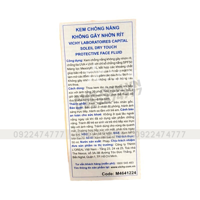 Kho sỉ kem Chống Nắng Vichy Capital Soleil 50ml Kho sỉ kem Chống Nắng Vichy Capital Soleil 50ml