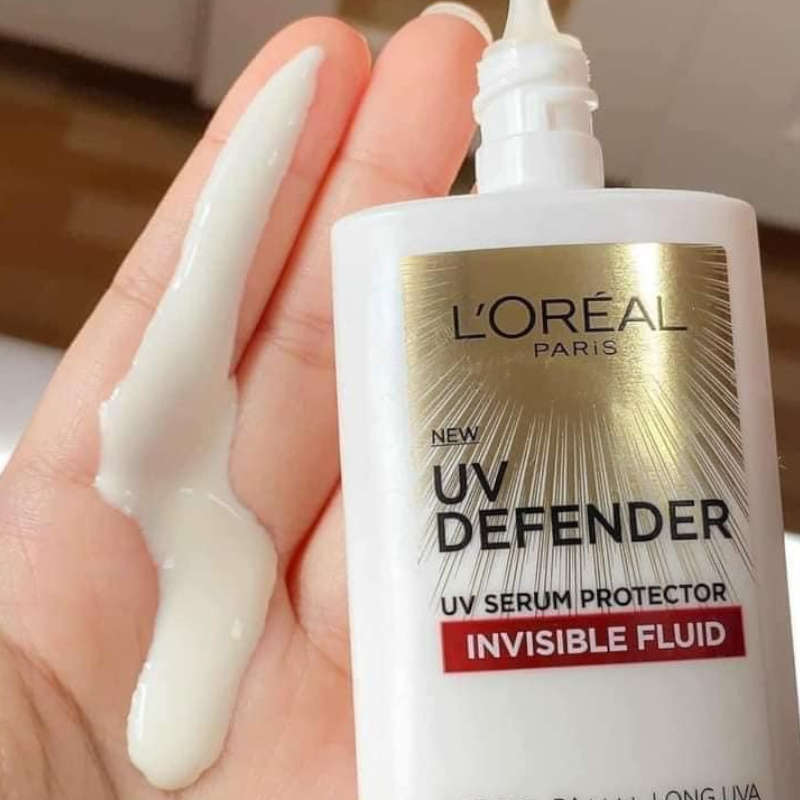 25523_kcn-loreal-do-phu-photoroom_20241028090426-5.png Kem Chống Nắng Loreal Paris Cho Da Thiên Dầu Defender Serum - Invisible Resist SPF50+ PA++++ 50ml Loreal ( Vạch Đỏ) - 8994993018086