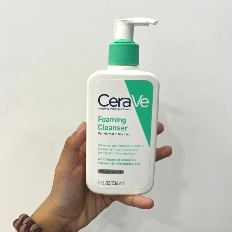 Sữa Rửa Mặt Cerave Foaming Cleanser Xanh Ngọc Nhỏ 236ml - Dành Cho Da Thường Đến Da Dầu Sữa Rửa Mặt Cerave Foaming Cleanser Xanh Ngọc Nhỏ 236ml - Dành Cho Da Thường Đến Da Dầu