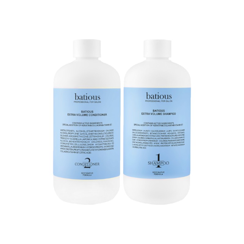 25577_xanh-trang-photoroom-1_20241031161759-1.jpg Combo Gội Xả Batious Extra Volume Shampoo Màu Xanh - Dành Cho Tóc Dầu Nhờn 500ml - 5061014610727