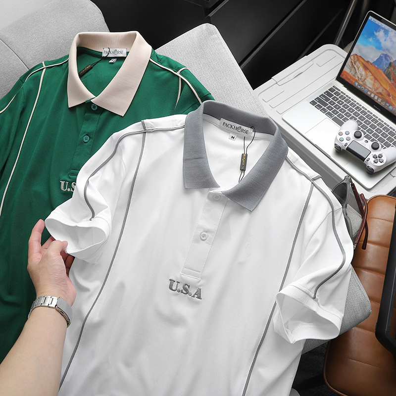 25588_z5953381811846-b557f484d70c47286c54718b42bd8dc3_20241102100038-12.jpg Áo Thun Nam Cổ Bẻ Pack Horse Thêu Nổi Chữ U.S.A (Có Size 3x) - CS236