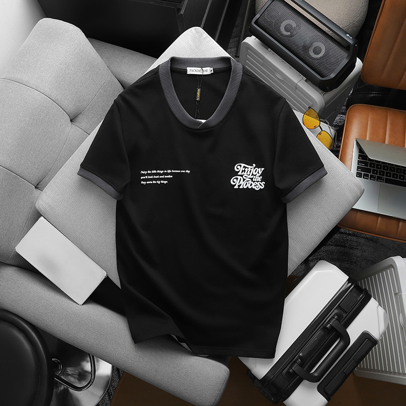 25592_z5988130725781-7ce873af0d55a151f8ccefa6e1843ac7_20241102114135-12.jpg Áo Thun Nam Cổ Tròn Pack Horse In Nổi Chữ Enjoy The Process (Có Size 3x) - AB523