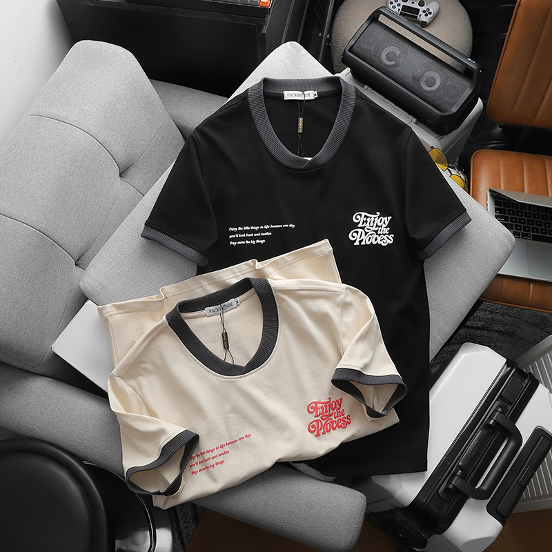 25592_z5988130770324-895e881c1c2499a30583455eed6294a2_20241102114138-12.jpg Áo Thun Nam Cổ Tròn Pack Horse In Nổi Chữ Enjoy The Process (Có Size 3x) - AB523