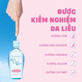 Nước Tẩy Trang Senka All Clear Micellar Bright Màu Hồng 230ml