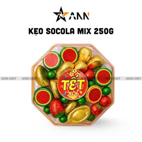 Hộp Socola Mix Bát Giác 250G Hộp Tết - KSTC3DHBG250