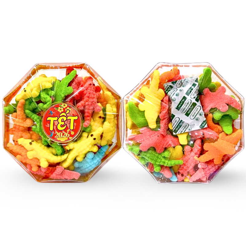 Shop sỉ hộp Kẹo Dẻo Cá Sấu Bát Giác 150G Hộp Quà Tết 2026 Shop sỉ hộp Kẹo Dẻo Cá Sấu Bát Giác 150G Hộp Quà Tết 2026