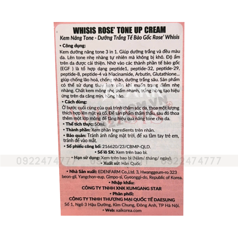 25649_khung-tem_20241107115913-3.png Kem Face Whisis Rose Tone Up Cream Hàn Quốc 50ml - 8809803050821