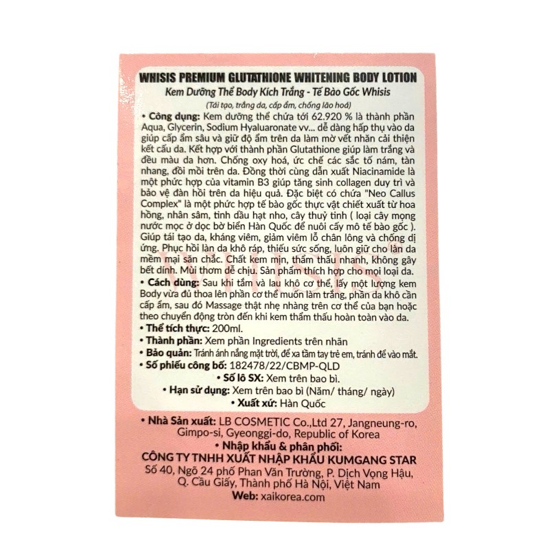 Shop sỉ sữa Dưỡng Thể Whisis Ban Đêm Premium Glutathione Whitening Body Lotion 200ml Shop sỉ sữa Dưỡng Thể Whisis Ban Đêm Premium Glutathione Whitening Body Lotion 200ml