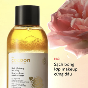 Nước Tẩy Trang Cocoon Hoa Hồng Rose Bi-Phase Micellar Water 310ml