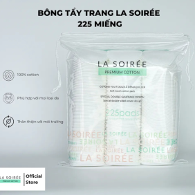 Bông Tẩy Trang La Soirée Mềm Mại 225 Miếng