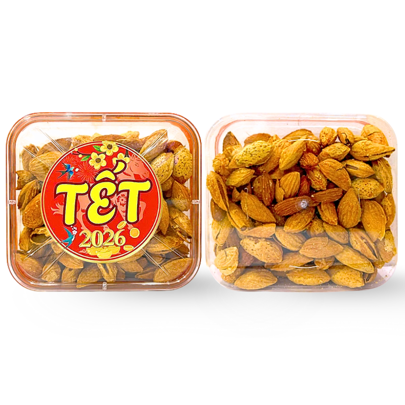 Giá sỉ hộp Hạnh Nhân Rang Bơ Hộp Vuông Tròn 500G Hộp Tết Giá sỉ hộp Hạnh Nhân Rang Bơ Hộp Vuông Tròn 500G Hộp Tết