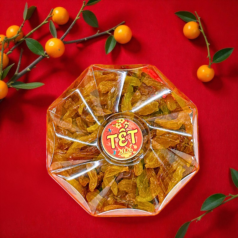 Hộp Nho Vàng Bát Giác 250G Hộp Quà Tết 2026 Hộp Nho Vàng Bát Giác 250G Hộp Quà Tết 2026