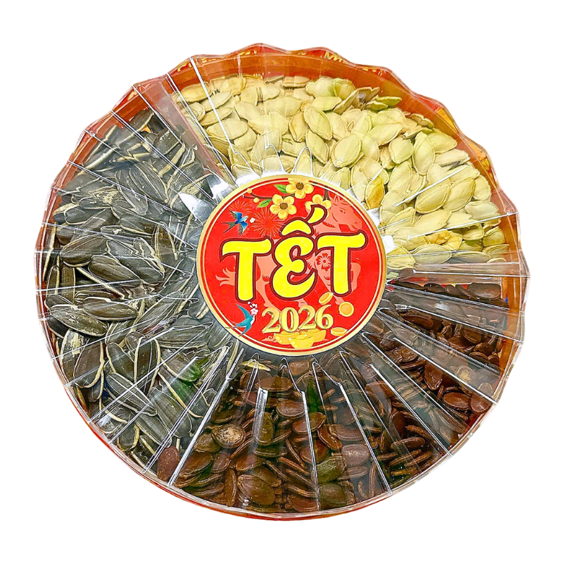 Set Hộp Mix Hạt 3 Vị (Hạt Dưa, Hạt Hướng Dương, Hạt Bí Trắng) Sun Khía 3 Ngăn 300G Hộp Tết Set Hộp Mix Hạt 3 Vị (Hạt Dưa, Hạt Hướng Dương, Hạt Bí Trắng) Sun Khía 3 Ngăn 300G Hộp Tết