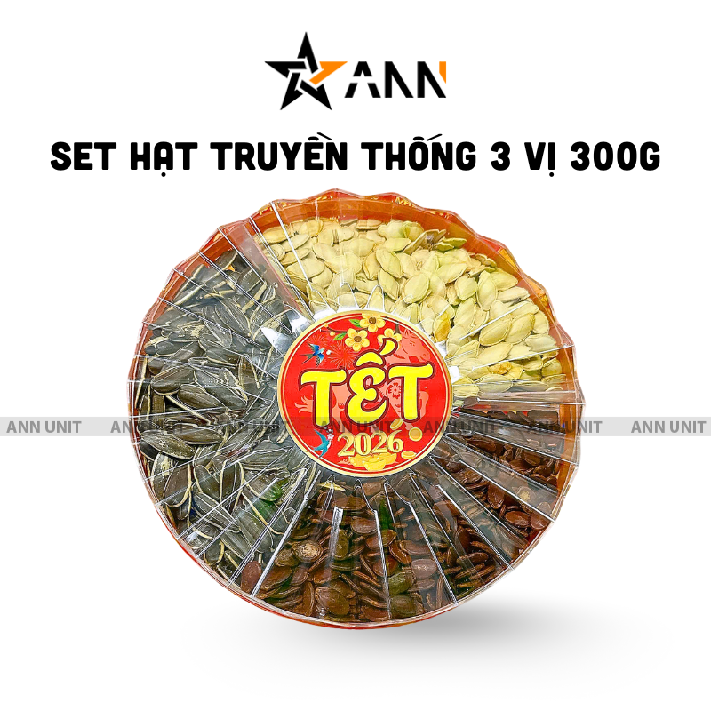 Set Hộp Mix Hạt 3 Vị (Hạt Dưa, Hạt Hướng Dương, Hạt Bí Trắng) Sun Khía 3 Ngăn 300G Hộp Tết Set Hộp Mix Hạt 3 Vị (Hạt Dưa, Hạt Hướng Dương, Hạt Bí Trắng) Sun Khía 3 Ngăn 300G Hộp Tết