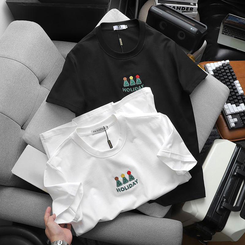 25784_z6038856691599-e2a152e92c49b644cde08201777e4c08_20241118180741-1.jpg Áo Thun Nam Cổ Tròn Pack Horse Thêu Nổi Chữ Holiday (Có Size 3x) - AB525