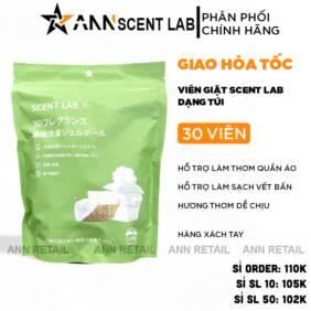Viên Giặt Xả SCENT LAB 5in1 Nhật Bản Dạng Túi Cao Cấp 30 Viên - 6977239070309