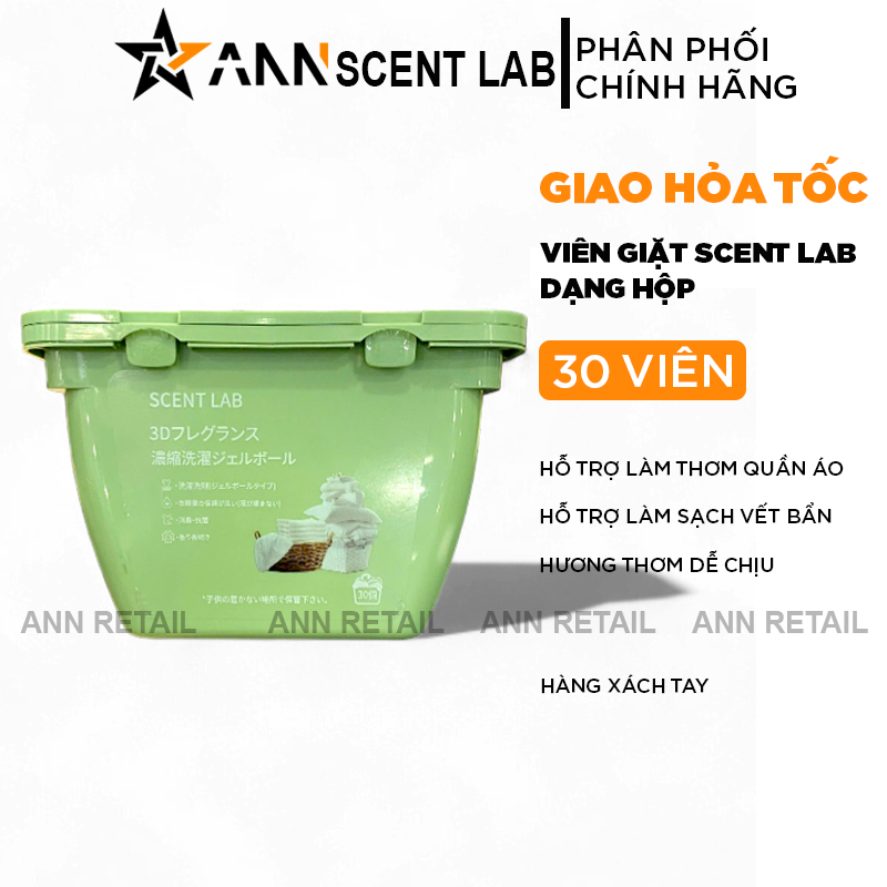 25791_259_20250320113117.png Viên Giặt Xả SCENT LAB 5in1 Nhật Bản Dạng Hộp Cao Cấp 30 Viên - 6977239070323