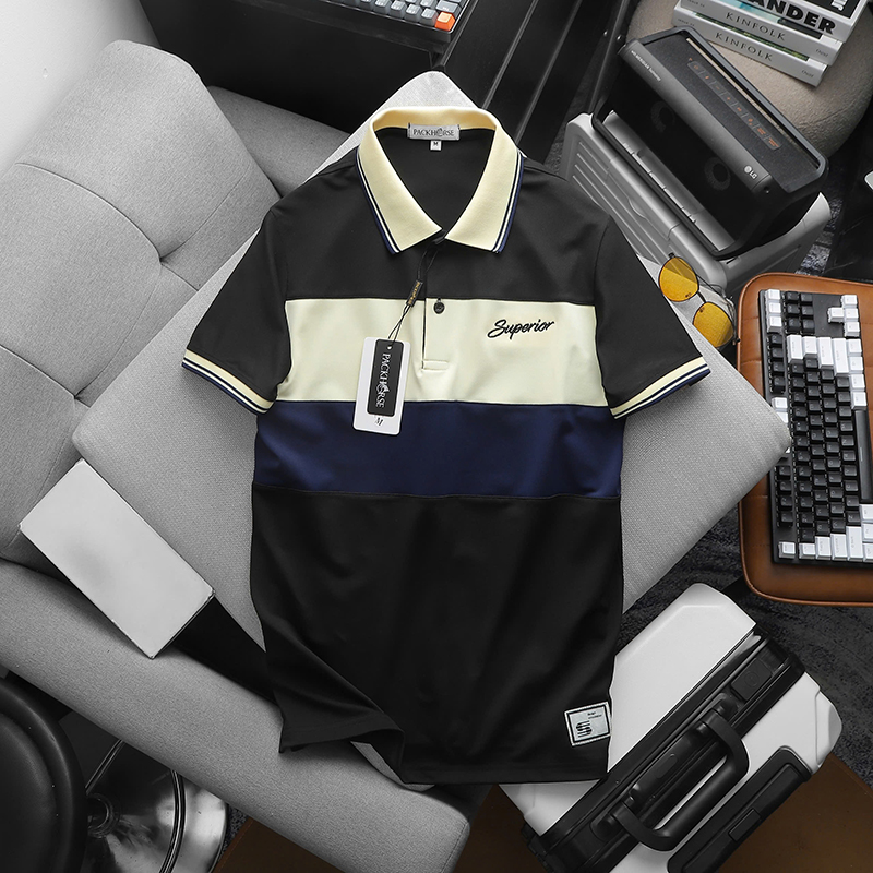 25841_z6080315429579-2f2cffab9419c93f777378d8d031ce2f_20241206103023-1.jpg Áo Thun Nam Cổ Bẻ Pack Horse Thêu Logo Superior Trước Ngực (Có Size 3X) - CS241