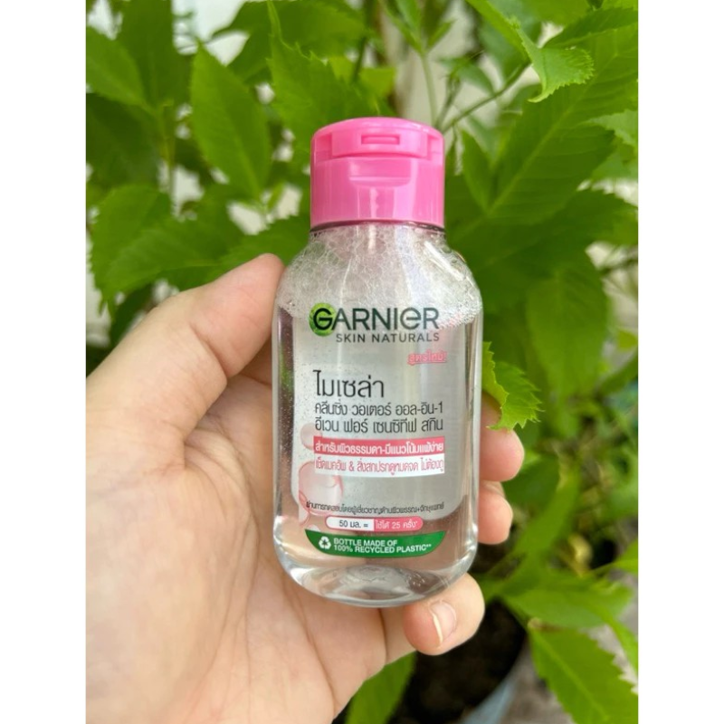 Nước Tẩy Trang Garnier Nắp Hồng Micellar Cleansing Water Cho Da Nhạy Cảm 50ml Nước Tẩy Trang Garnier Nắp Hồng Micellar Cleansing Water Cho Da Nhạy Cảm 50ml