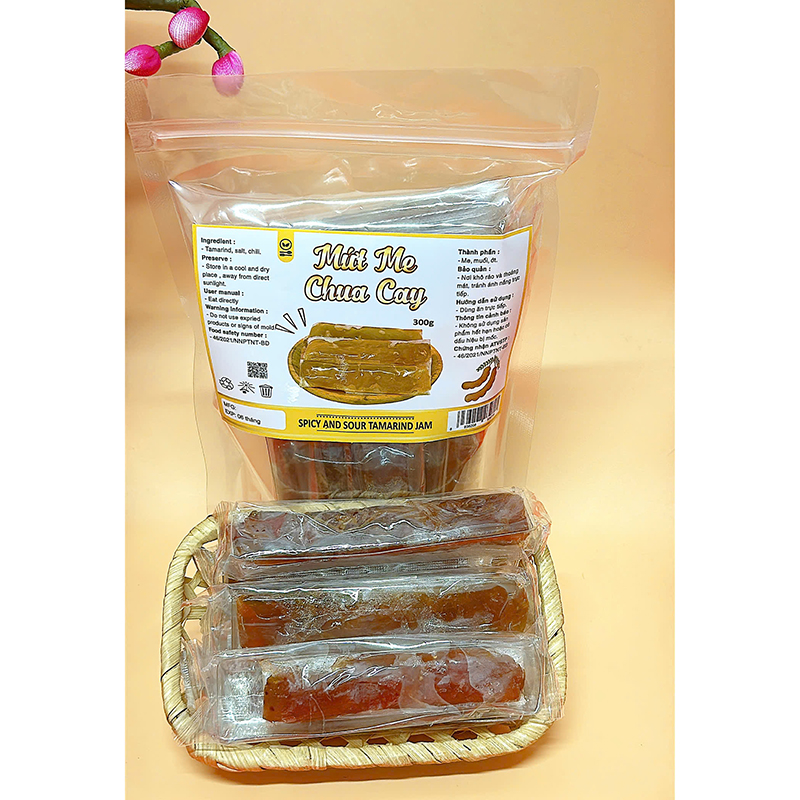 25877_z6125807585167-6804e38000f8e5824dfe3b391a39957e_20241214161405-1.jpg Mứt Me Chua Cay Túi Zip 300g - MMCCTZ300