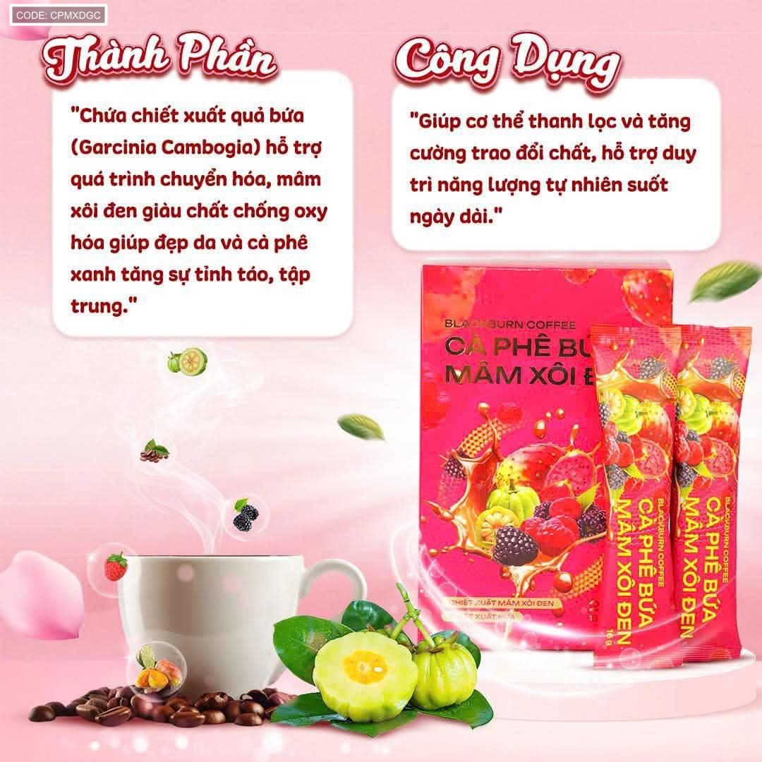 Kho sỉ cà Phê Bứa Mâm Xôi Đen Blackberry Coffee 16g x 15 gói Kho sỉ cà Phê Bứa Mâm Xôi Đen Blackberry Coffee 16g x 15 gói