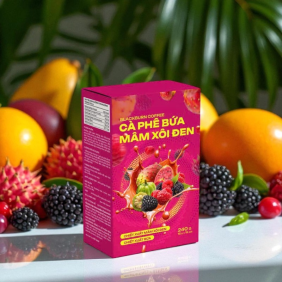 Cà Phê Mâm Xôi Đen Blackberry Coffee 15 gói