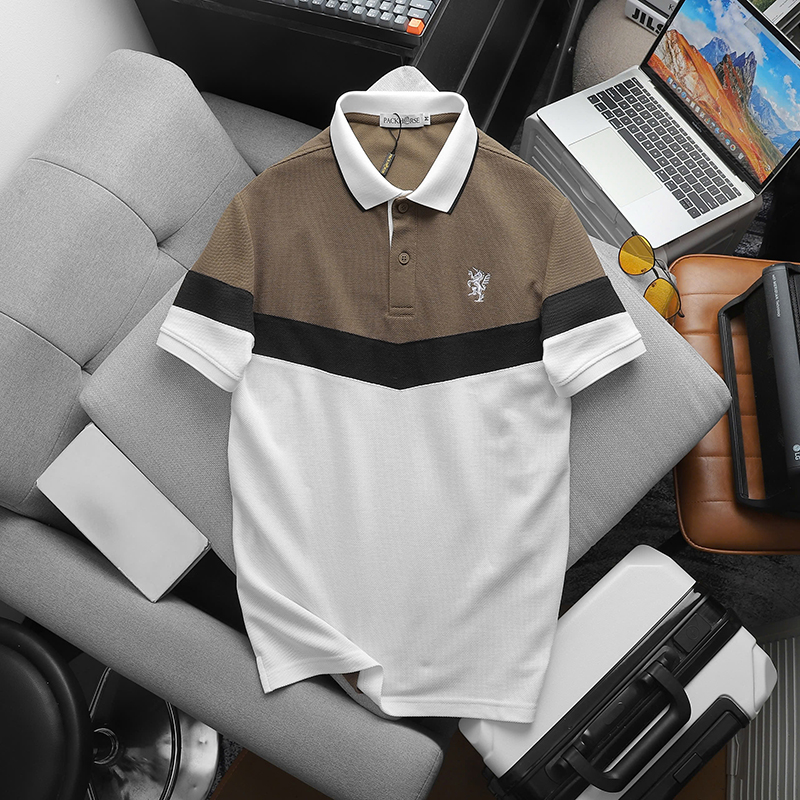 25891_z6138355953915-39e7782f8395aba06d472050446d8722_20241218162237-13.jpg Áo Thun Polo Nam Phối Ba Màu Thiêu Logo Trước Ngực (Có Size 3x) - AB533