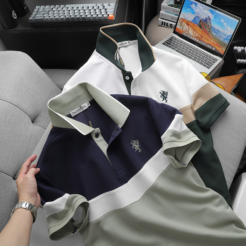 25891_z6138355967709-4e43f202187847a17c87fb9e2099b881_20241218162236-13.jpg Áo Thun Polo Nam Phối Ba Màu Thiêu Logo Trước Ngực (Có Size 3x) - AB533