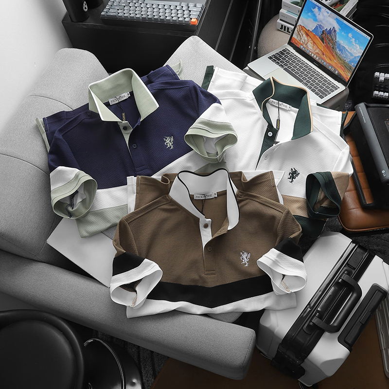 25891_z6138355979959-d15809a5736e23b2eb3cf68cb8a6c027_20241218162234-13.jpg Áo Thun Polo Nam Phối Ba Màu Thiêu Logo Trước Ngực (Có Size 3x) - AB533