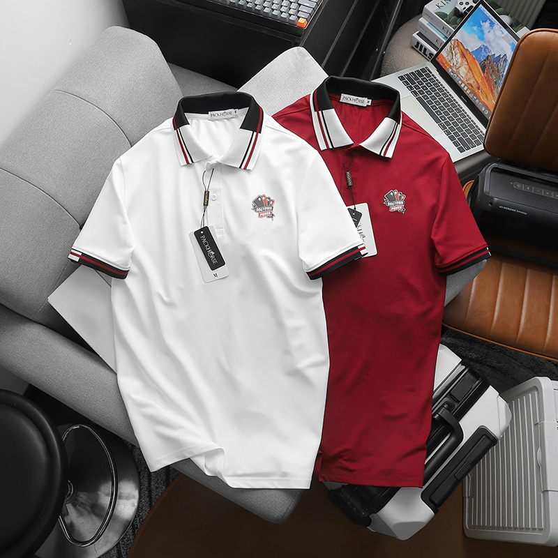 25904_z6160787963692-623b3b02f4e5932d4b15bcd473a65965_20241226093906-3.jpg Áo Thun Polo Nam Phối Sọc In Logo Trước Ngực (Big Size) - CS243