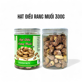 Hạt Điều Rang Muối Thơm Ngon Hộp Pet 300g - HDRMH300