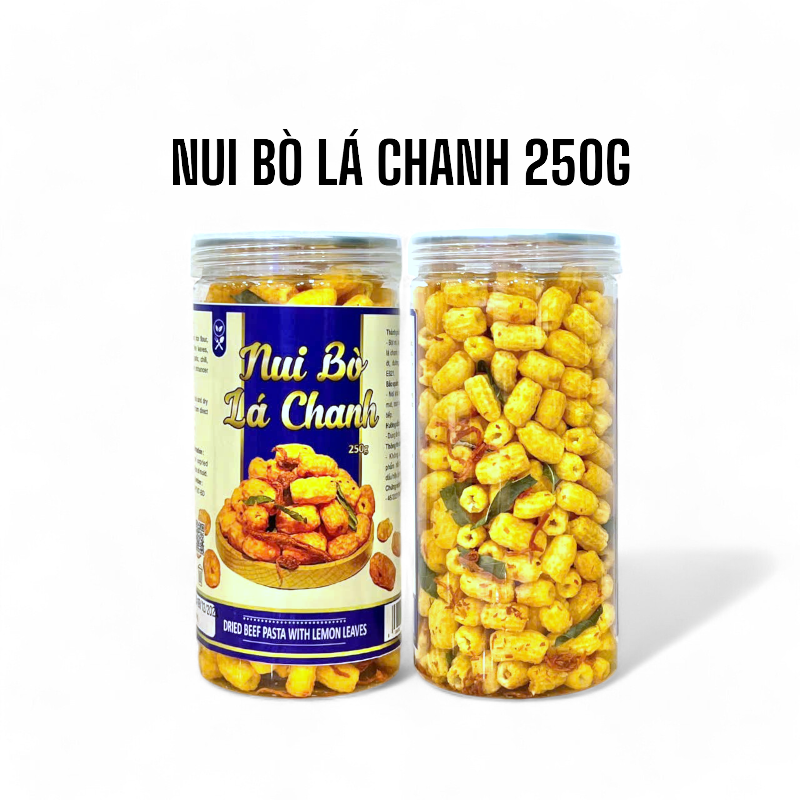Nui Bò Lá Chanh Hộp 250g Nui Bò Lá Chanh Hộp 250g