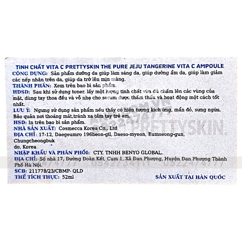 Giá sỉ serum Prettyskin The Pure Jeju Tangerine Vita C Ampoule 52ml Giá sỉ serum Prettyskin The Pure Jeju Tangerine Vita C Ampoule 52ml