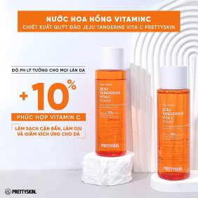 Nước Hoa Hồng Prettyskin The Pure Jeju Tangerine Vita C Toner 250ml