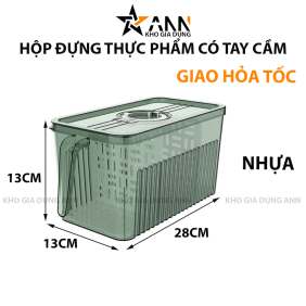 Hộp Đựng Thực Phẩm Rau Củ Trái Cây Có Tay Cầm 28x13x13cm - HDTPCTC